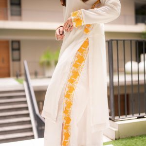 Golden Embroidery Plazzoo 2PC